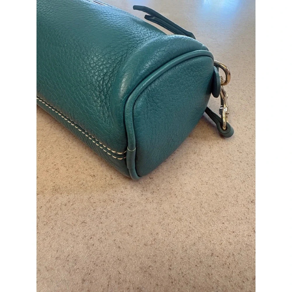 Dooney & Bourke‎ Small Barrel Shoulder Bag – Teal Pebbled Leather Y2K Mini Bag